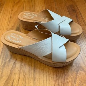 Kork-Ease leather platform mule